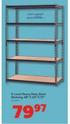 Matériaux Pont Masson 5-Level Heavy Duty Steel Shelving 48x24x72 offer