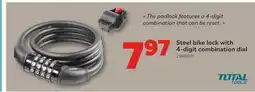 Matériaux Pont Masson Steel bike lock with 4-digit combination dial offer
