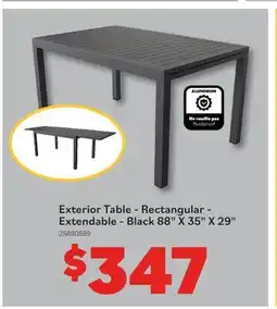 Matériaux Pont Masson Exterior Table - Rectangular - Extendable - Black - 88 x 35 x 29 offer