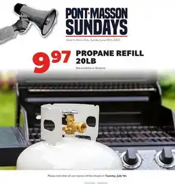 Matériaux Pont Masson PROPANE REFILL offer
