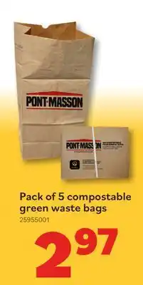 Matériaux Pont Masson 5-Pack of Compostable Paper Yard Bags offer