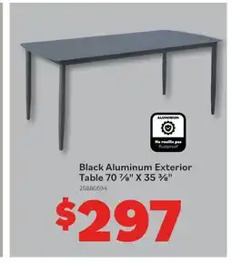 Matériaux Pont Masson Black Aluminum Exterior Table 70-7/8 x 35-3/8 offer