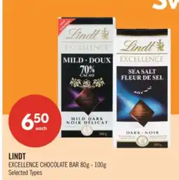 Shoppers Drug Mart LINDT EXCELLENCE CHOCOLATE BAR offer
