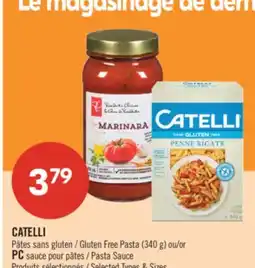 Pharmaprix CATELLI Gluten Free Pasta (340 g) or PC Pasta Sauce offer