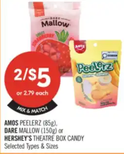 Shoppers Drug Mart AMOS PEELERZ (85g), DARE MALLOW (150G) OR HERSHEY'S THEATRE BOX CANDY offer