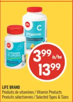 Pharmaprix LIFE BRAND Vitamin Products offer