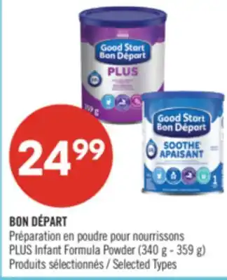 Pharmaprix BON DÉPART PLUS Infant Formula Powder offer