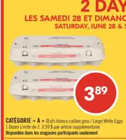 Pharmaprix CATEGORIE Large White Eggs offer