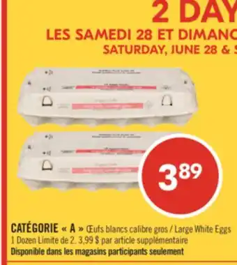 Pharmaprix CATEGORIE Large White Eggs offer