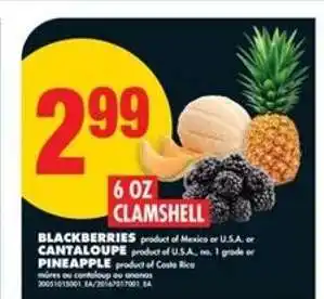 No Frills Blackberries, Cantaloupe, Pineapple offer