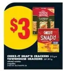 No Frills Cheez-It Snap'd Crackers / Townhouse Crackers offer