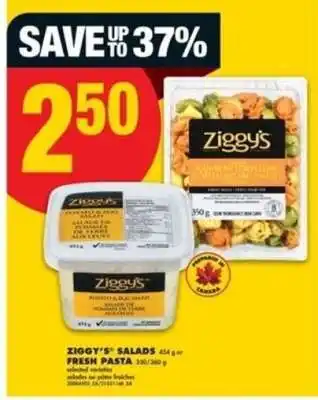 No Frills Ziggy's Salads or Fresh Pasta offer