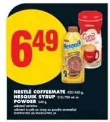 No Frills NESTLÉ COFFEMATE, NESQUIK SYRUP, POWDER offer