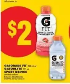 No Frills Gatorade Fit or Gatorlyte Sport Drinks offer