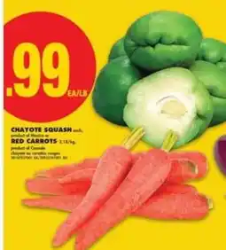 No Frills CHAYOTE SQUASH or RED CARROTS offer
