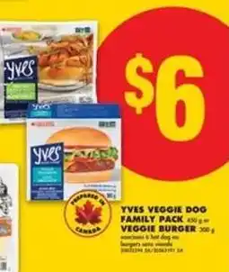 No Frills Yves Veggie Dog Family Pack or Veggie Burger offer