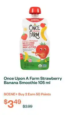 Voilà Once Upon A Farm Strawberry Banana Smoothie 105 ml offer