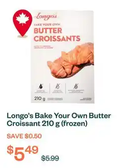 Voilà Longo's Bake Your Own Butter Croissant 210 g (frozen) offer