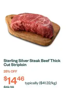 Voilà Sterling Silver Steak Beef Thick Cut Striploin offer