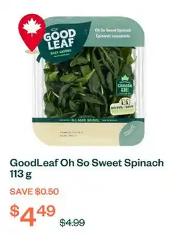 Voilà GoodLeaf Oh So Sweet Spinach 113 g offer