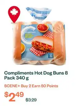 Voilà Compliments Hot Dog Buns 8 Pack 340 g offer