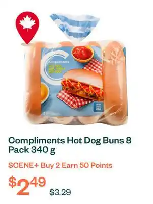 Voilà Compliments Hot Dog Buns 8 Pack 340 g offer