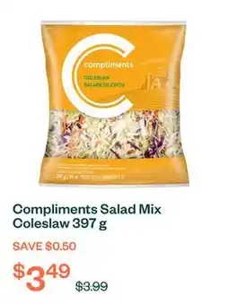 Voilà Compliments Salad Mix Coleslaw 397 g offer