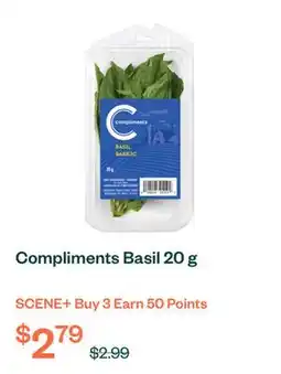 Voilà Compliments Basil 20 g offer