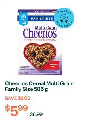 Voilà Cheerios Cereal Multi Grain Family Size 585 g offer