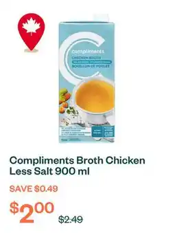Voilà Compliments Broth Chicken Less Salt 900 ml offer