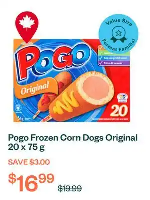 Voilà Pogo Frozen Corn Dogs Original 20 x 75 g offer
