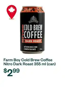 Voilà Farm Boy Cold Brew Coffee Nitro Dark Roast 355 ml (can) offer