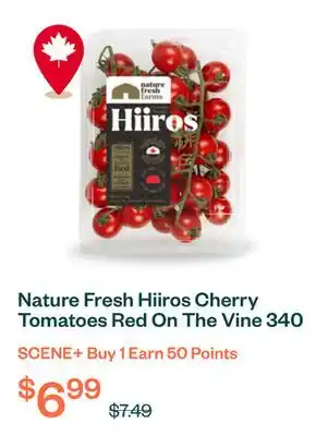 Voilà Nature Fresh Hiiros Cherry Tomatoes Red On The Vine 340 g offer