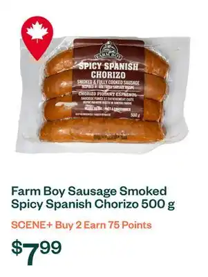 Voilà Farm Boy Sausage Smoked Spicy Spanish Chorizo 500 g offer