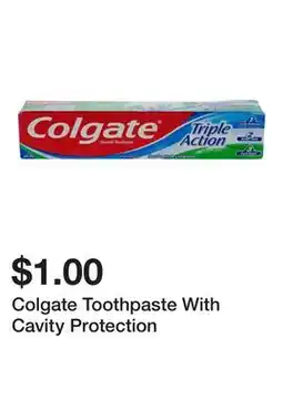 Dollarama Colgate Toothpaste With Cavity Protection offer