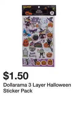 Dollarama Dollarama 3 Layer Halloween Sticker Pack offer