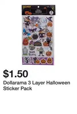 Dollarama Dollarama 3 Layer Halloween Sticker Pack offer
