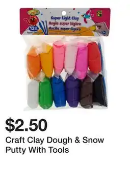 Dollarama Craft Clay Dough & Snow Putty With Tools offer