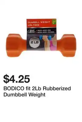 Dollarama BODICO fit 2Lb Rubberized Dumbbell Weight offer