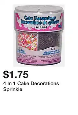 Dollarama 4 In 1 Cake Decorations Sprinkle offer