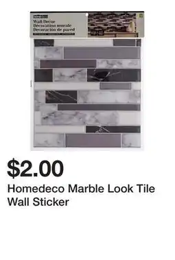 Dollarama Homedeco Marble Look Tile Wall Sticker offer