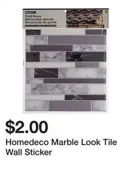 Dollarama Homedeco Marble Look Tile Wall Sticker offer