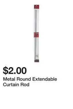 Dollarama Metal Round Extendable Curtain Rod offer