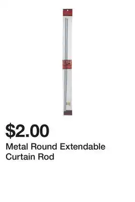 Dollarama Metal Round Extendable Curtain Rod offer