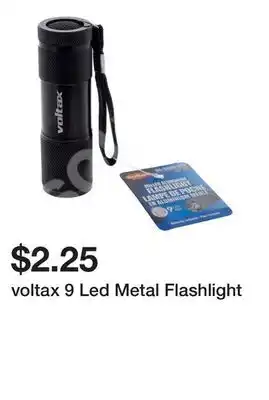 Dollarama voltax 9 Led Metal Flashlight offer