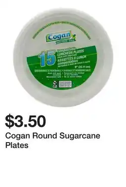 Dollarama Cogan Round Sugarcane Plates offer