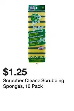 Dollarama Scrubber Cleanz Scrubbing Sponges, 10 Pack offer