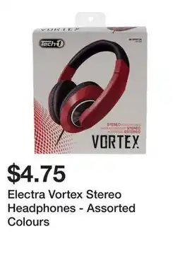 Dollarama Electra Vortex Stereo Headphones - Assorted Colours offer