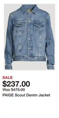 Holt Renfrew PAIGE Scout Denim Jacket offer