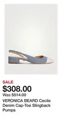 Holt Renfrew VERONICA BEARD Cecile Denim Cap-Toe Slingback Pumps offer